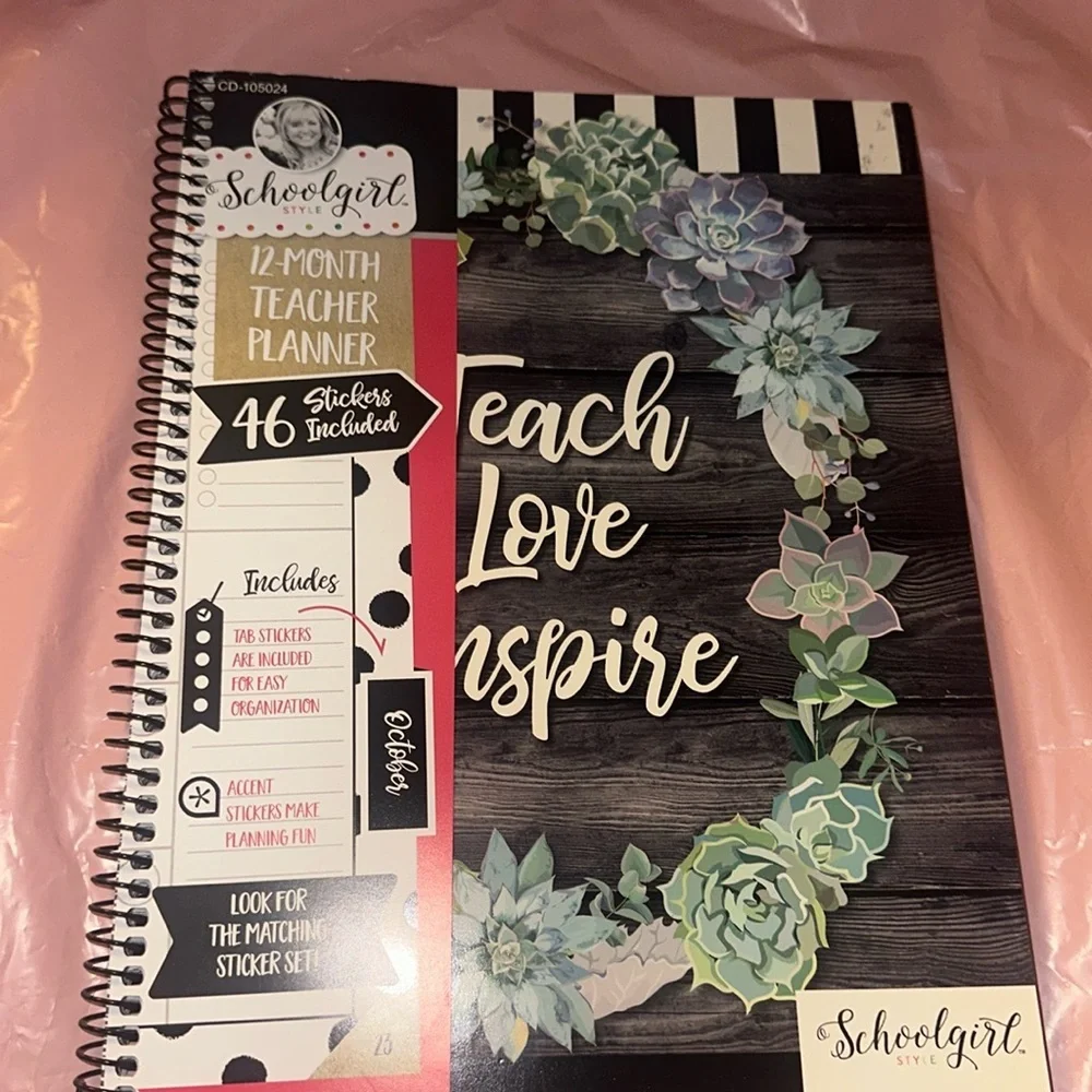 School Girl Teacher Planner Undated - 12 month planner